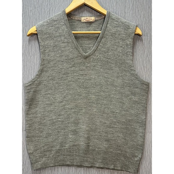 Jantzen Other - Vintage 50s 60s Jantzen Kharafleece Gray  V-Neck Sleeveless Sweater USA Men's